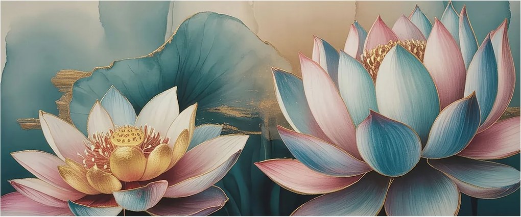 Fali fotótapéta Étkezőbe Lótusz harmónia 250x104 Ragasztó