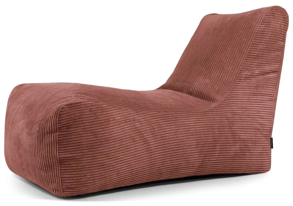 Téglavörös kordbársony babzsákfotel Lounge – SLOWDOWN