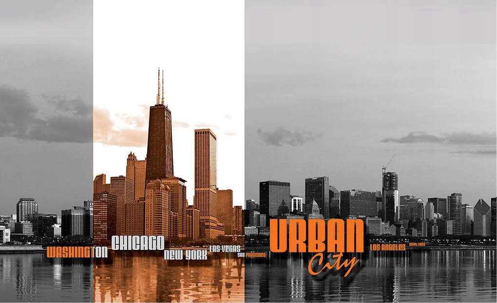 Flizelin fotótapéta New York város Chicago San Francisco 350x250 +ragasztó