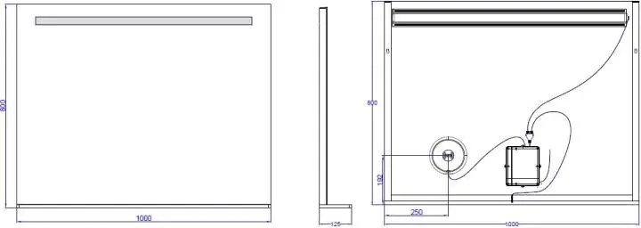 AREZZO design LED okos tükör világító polc + kozmetikai tükör 100x80cm