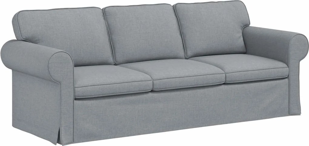 vidaXL Kanapé Világosszürke 215 x 82 x 80 cm szövet