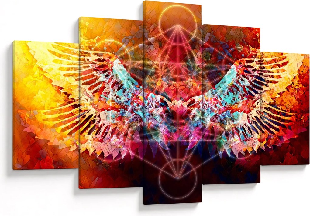 Kép - Merkaba szárnyakkal, absztrakció (150x105 cm)