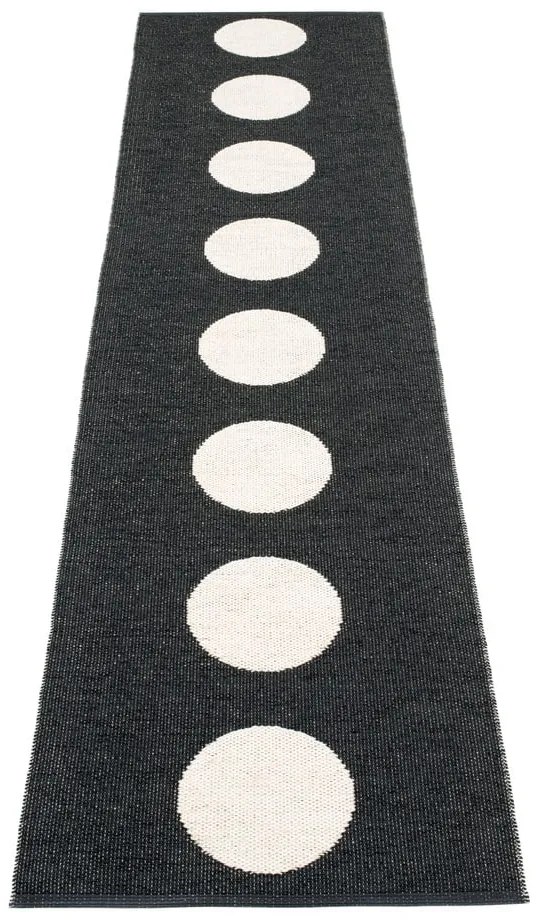 Fekete-fehér kültéri-beltéri futószőnyeg 70x300 cm Vera Black – Pappelina