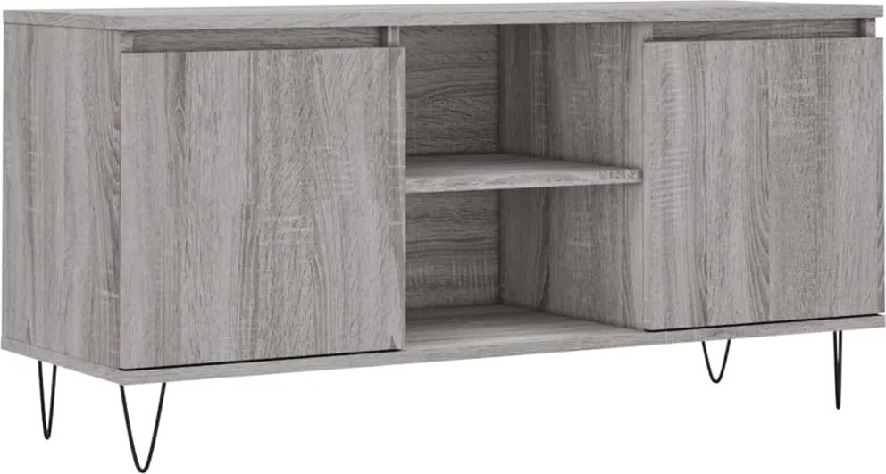 vidaXL szürke sonoma színű szerelt fa TV-szekrény 104x35x50 cm