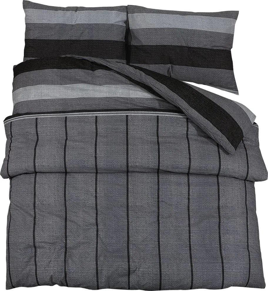 vidaXL szürke ágyneműhuzat-garnitúra 240x220 cm pamut