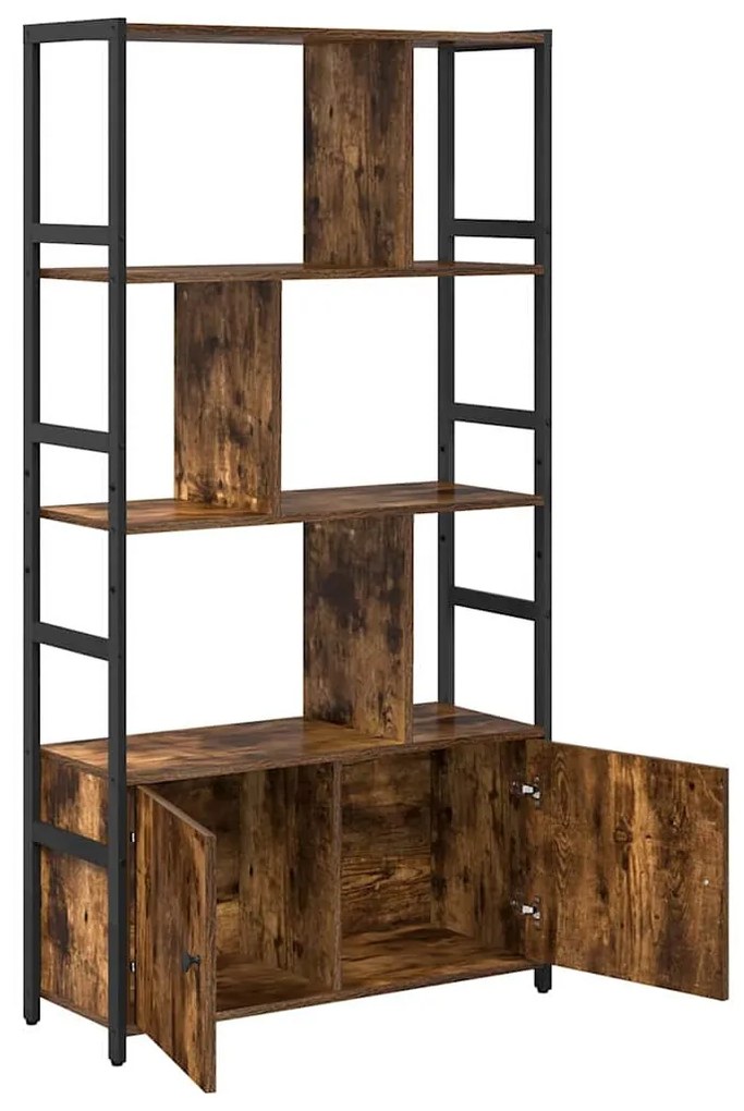 Könyvespolc Füstölt tölgy 80 x 30 x 155.5 cm Faanyag