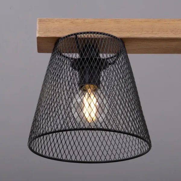 Briloner 4077-035 - Csillár zsinóron WOOD & STYLE 3xE14/25W/230V