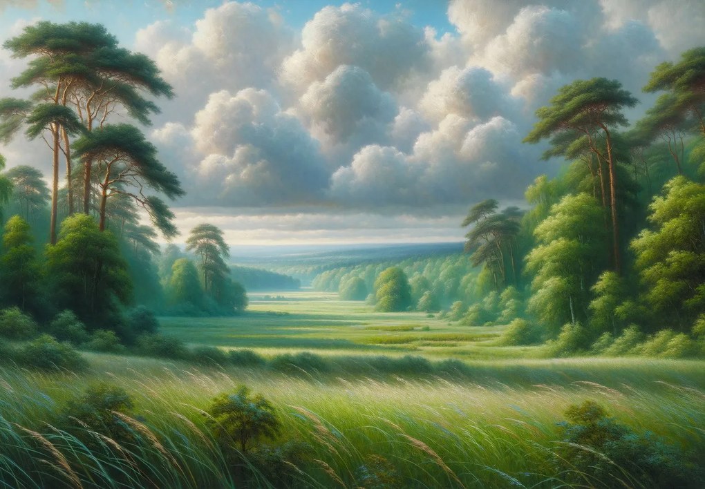 Fotótapéta - Zöld táj (147x102 cm)