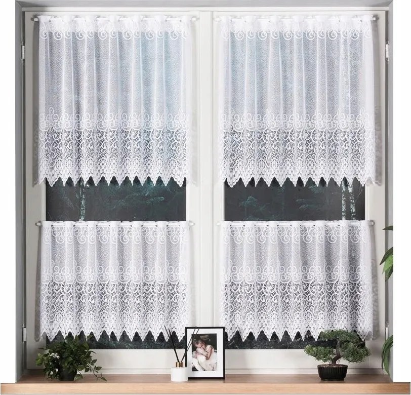 Violetta Irigy Hónaljmirigy jacquard mintás 001539, magasság 70cm, fehér (méterenként)