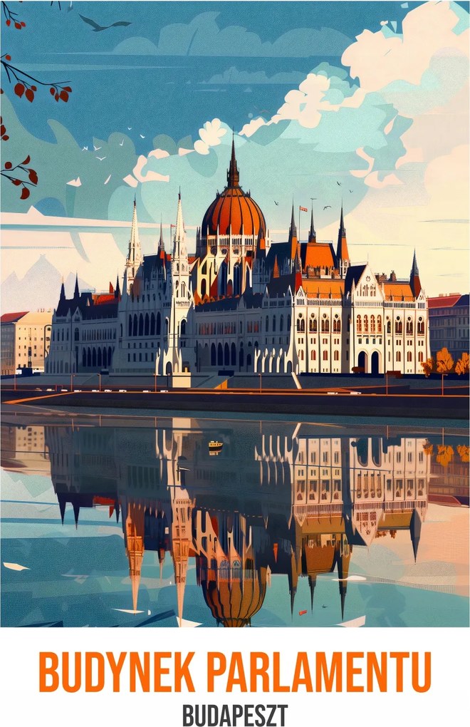 Poszter 67,5x95cm A Parlament épülete Budapesten