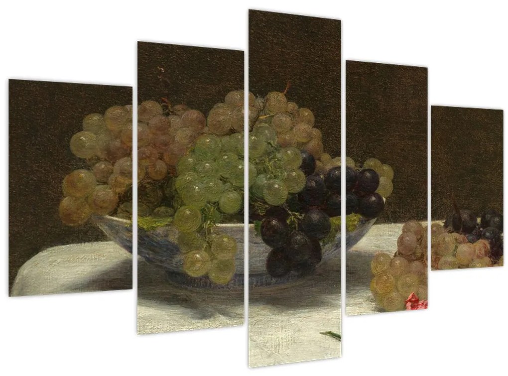 Kép - Henri Fantin-Latour, Still Life with Grapes and a Carnation, reprodukciók (150x105 cm)