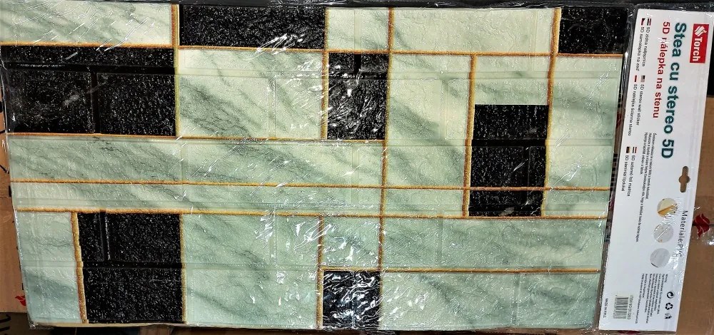 10 Darab Öntapadós 3d Tégla Hatású Dekor Falmatrica Tapéta Szobába Kubik Art Mintás Színben 70x77x0,6 Cm