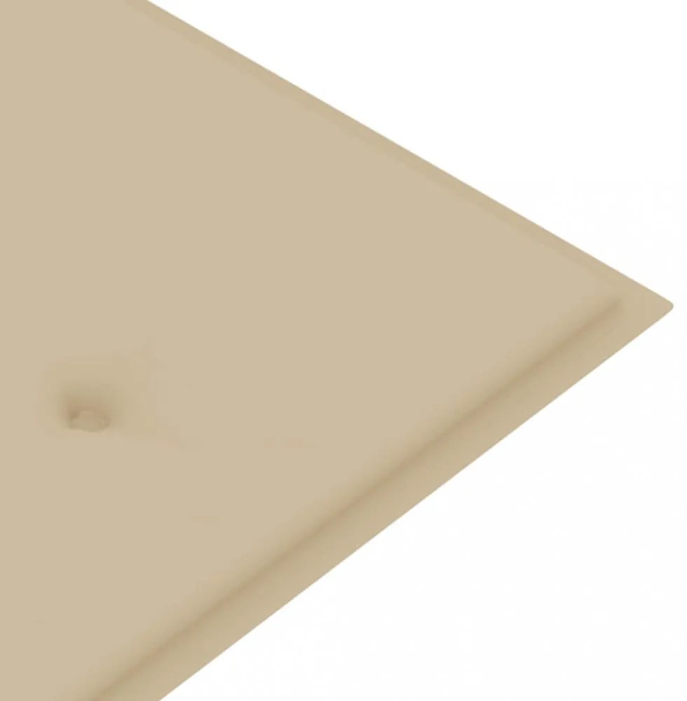 tömör tíkfa Batavia pad bézs párnával 150 cm