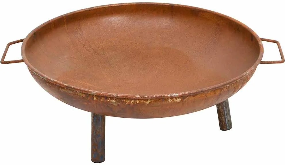 vidaXL acél tűztál 67,5 x 58 x 22,5 cm