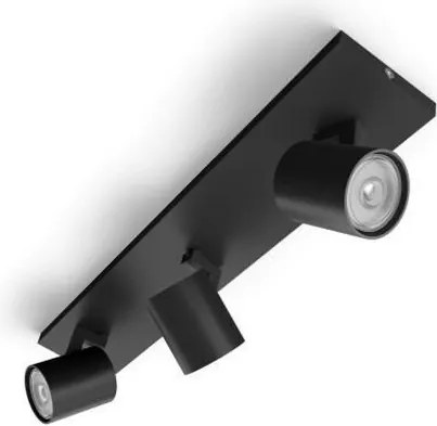 Philips - LED RGBW dimmelhető spotlámpa RUNNER 3xGU10/6,5W/230V fekete