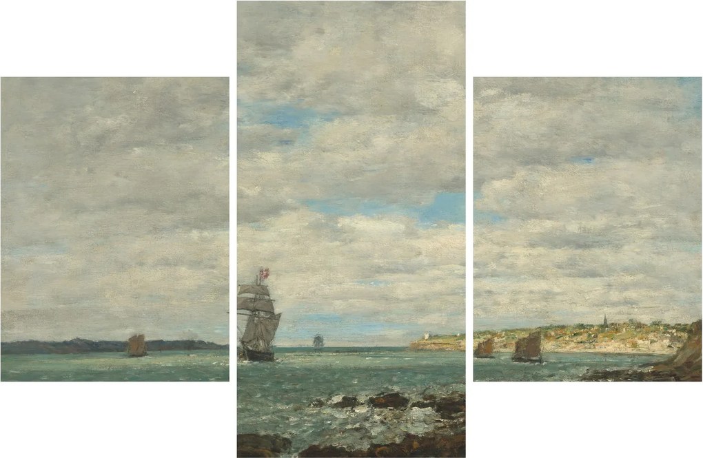 Kép - Eugène Boudin, Coast of Brittany, reprodukciók (90x60 cm)