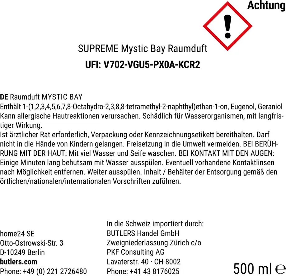 SUPREME szobaillatosító  Mystic Bay 500 ml