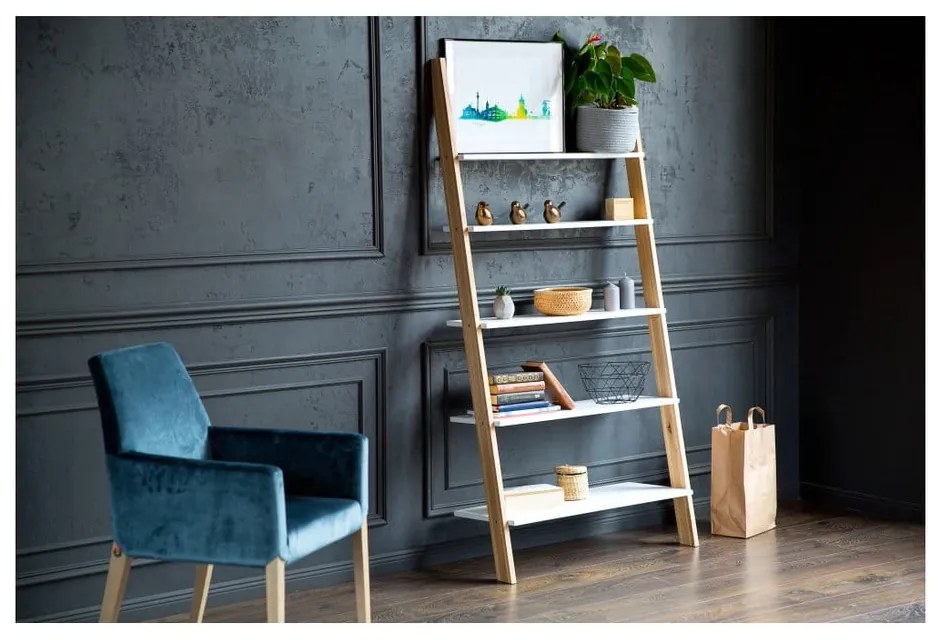 ASHME fehér tárolópolc, szélesség 85 cm - Ragaba