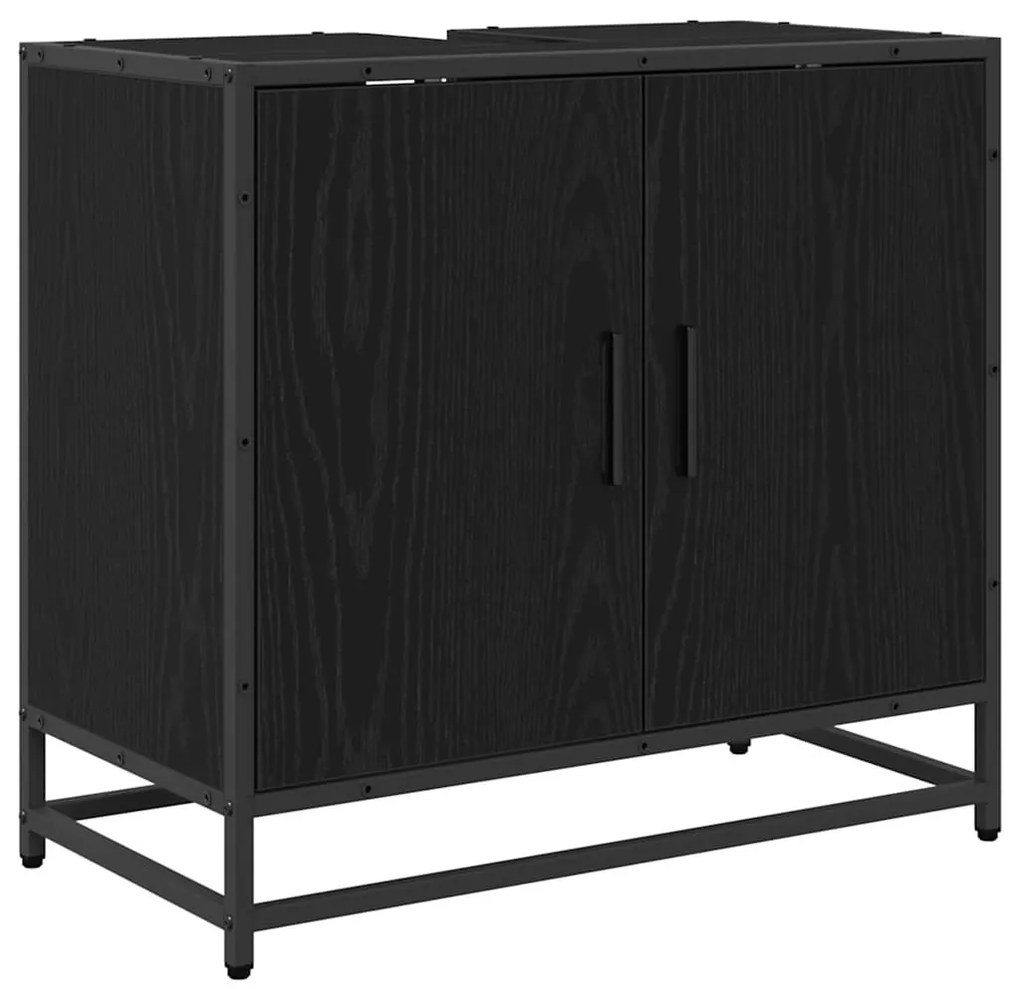 Fürdőszoba bútor szett 3 pcs Musta tammi 65 x 33 x 60 cm