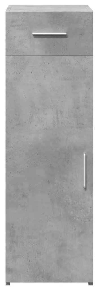 betonszürke szerelt fa tálalószekrény 30 x 42,5 x 93 cm