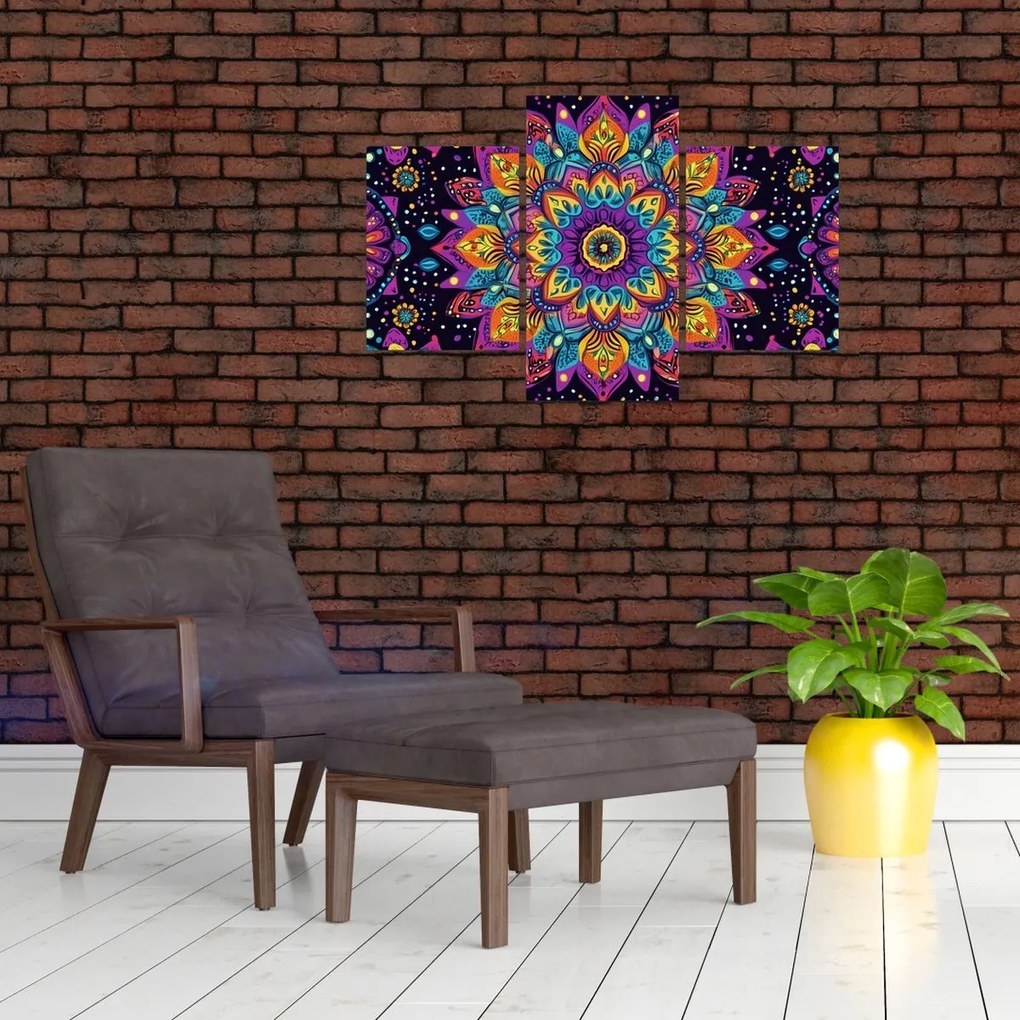 Kép - Kaleidoszkópos mandala (90x60 cm)