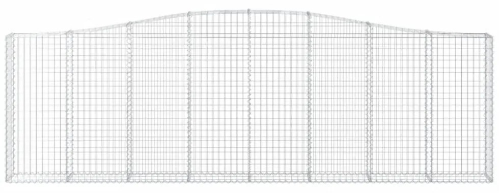 2 db íves horganyzott vas gabion kosár 400x30x120/140 cm