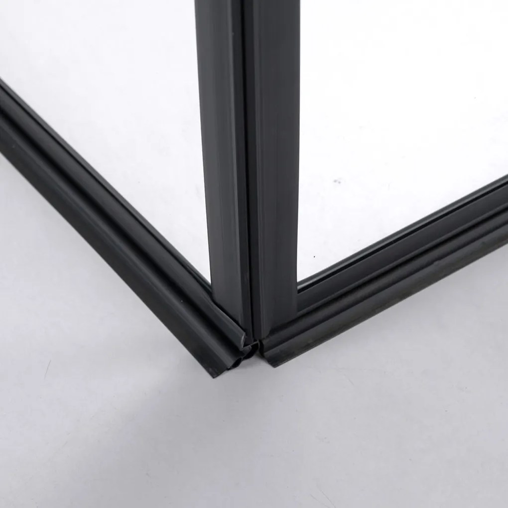 Stuxi Bari Duo Black 70x90 aszimmetrikus 2 nyíló ajtós zuhanykabin 6 mm vízlepergető biztonsági üveggel, matt fekete