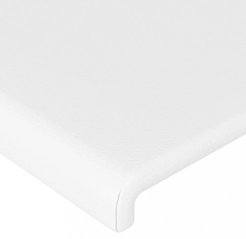 fehér műbőr fejtámla 100 x 5 x 118/128 cm