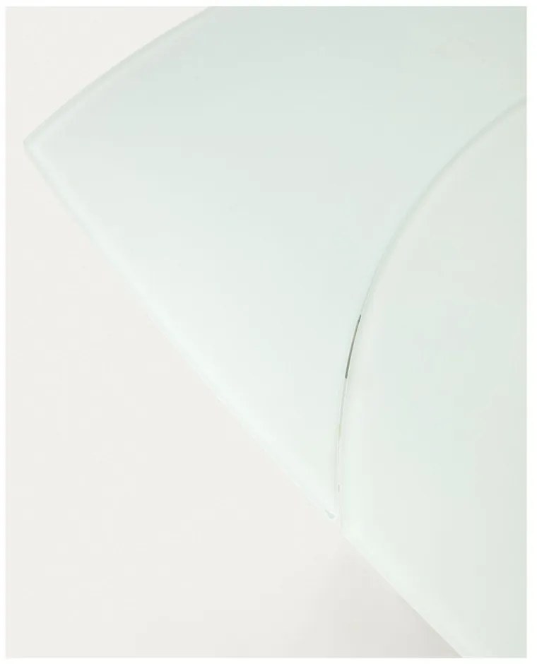 Fehér bővíthető étkezőasztal üveg asztallappal 100x130 cm Yodalia – Kave Home