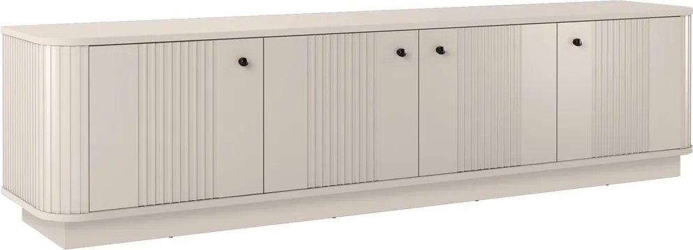 Vesper 4D TV-szekrény 187 cm talapzaton - kasmír / fekete fogantyúk
