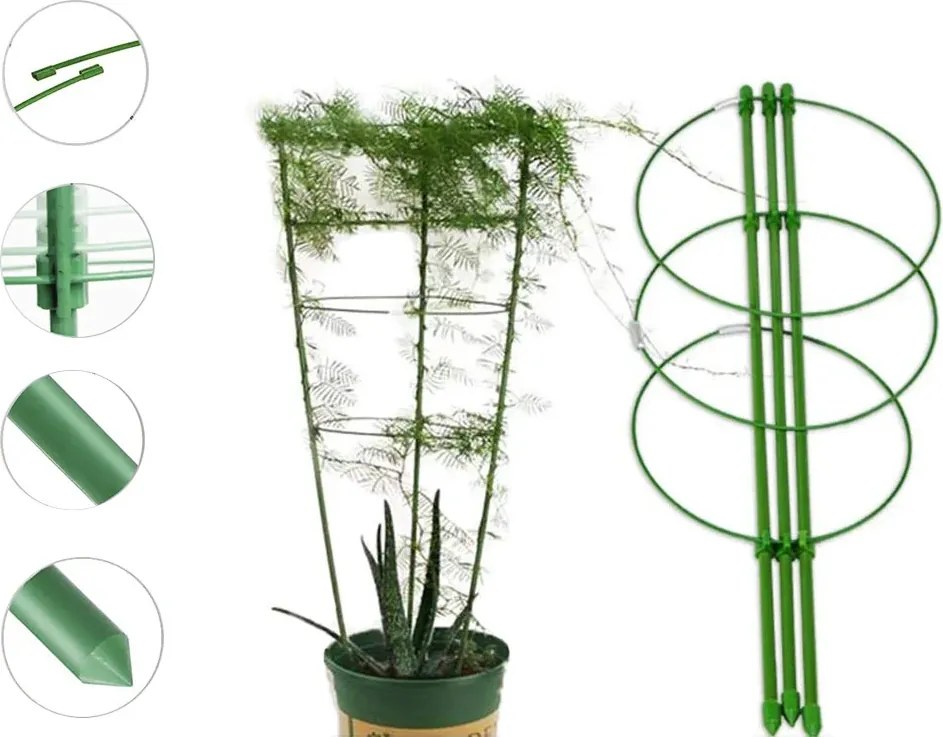 Kör alakú növénytámasz cserepes növényekhez - VERK 01894 - 3 kör