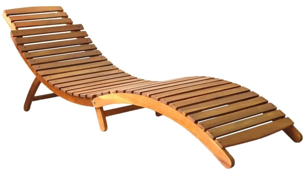 vidaXL barna tömör akácfa napozóágy