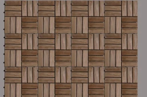 Teakfa burkolólapok 2 m² 30 x 30 x 2 cm
