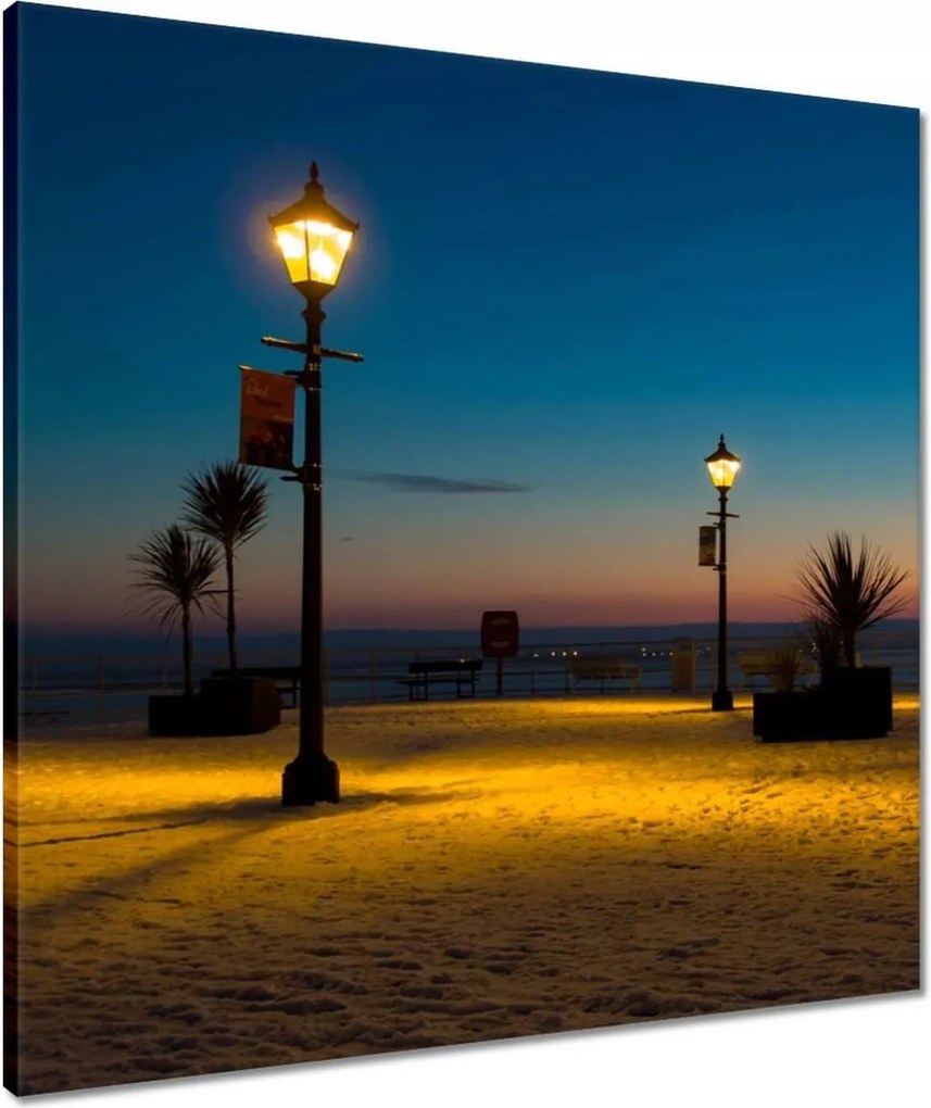 Vászonkép 60x60 Lámpások a tengerparton