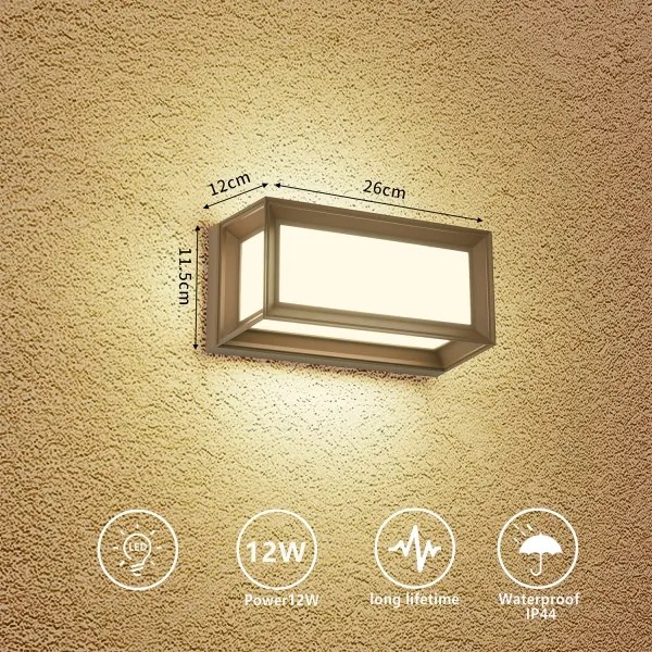 Brilagi - LED kültéri fali lámpa PARKER LED/12W/230V barna IP44