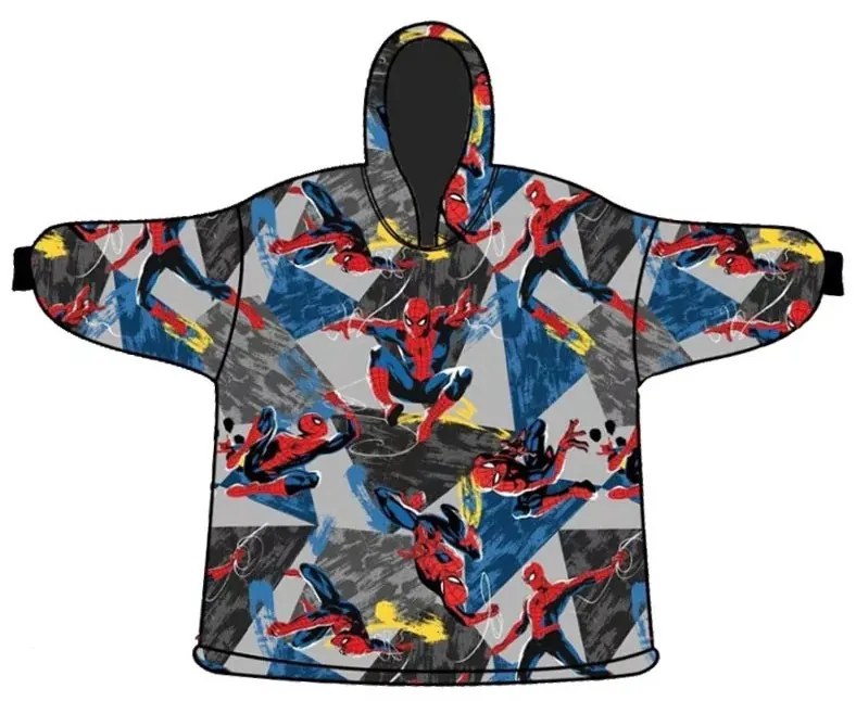 Pókember Spider-Verse felnőtt belebújós plüss polár takaró, poncsó