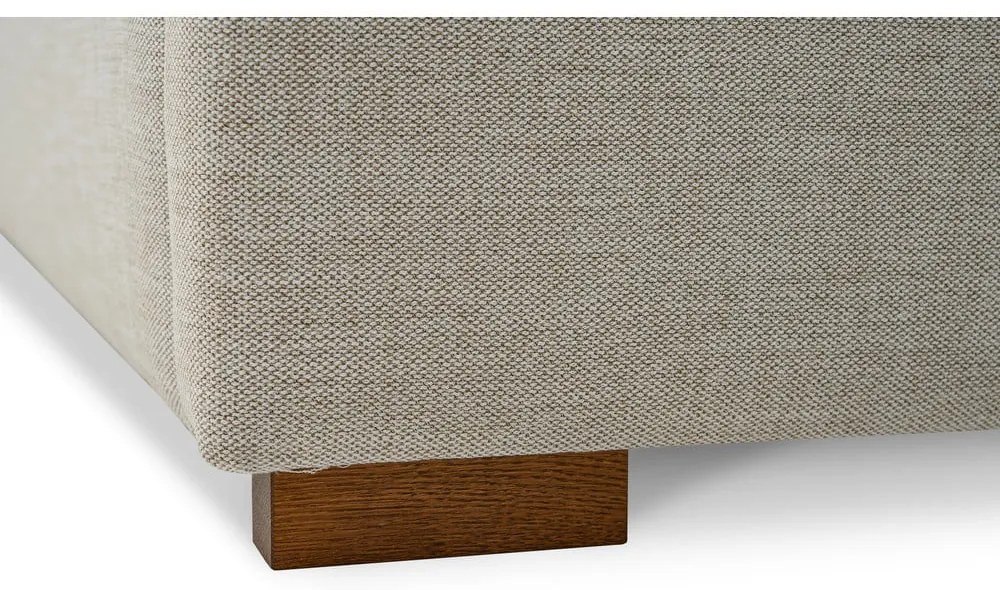 Világosszürke kárpitozott franciaágy ágyráccsal 180x200 cm Dreamer – Scandic