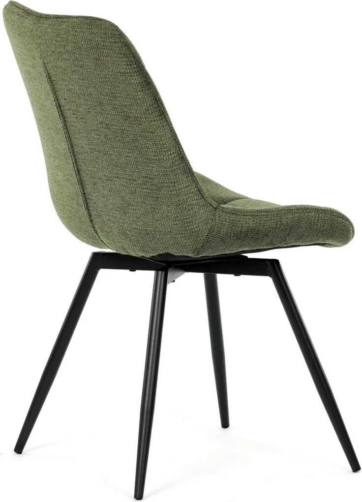 Jídelní židle, zelená, látka, HC-T1130 GRN2
