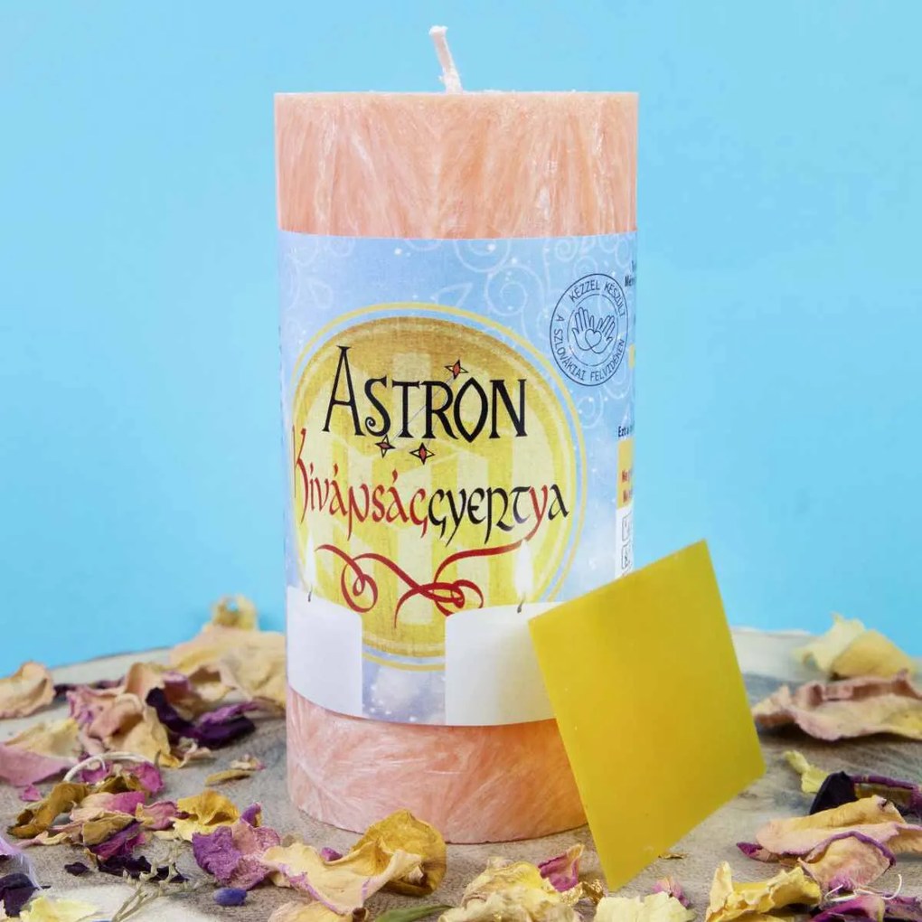 Astron Kívánsággyertya - Henger 11 cm - barack színű (B1)