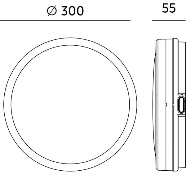 LED Fürdőszobai mennyezeti lámpa NAIROS LED/24W/230V 3000/4000/6500K IP65 fehér
