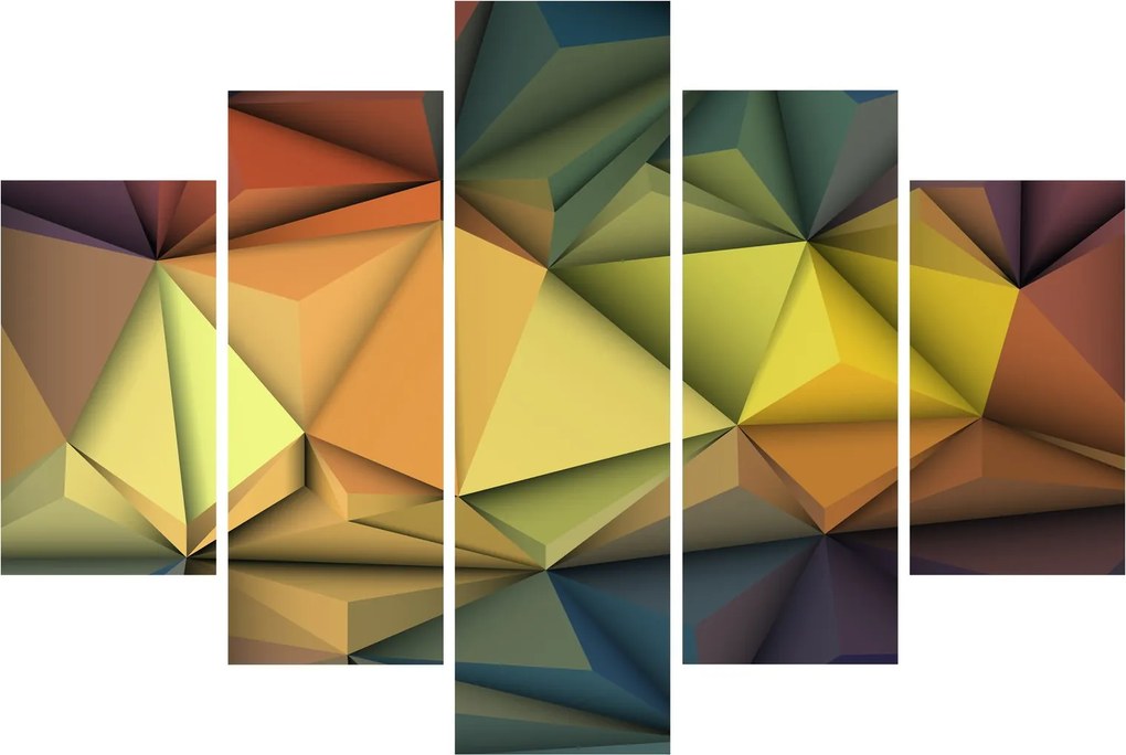 Kép - Sokszögű 3D absztrakció (150x105 cm)