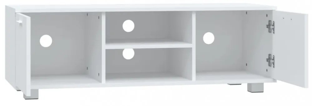fehér szerelt fa TV-szekrény 120 x 40,5 x 35 cm