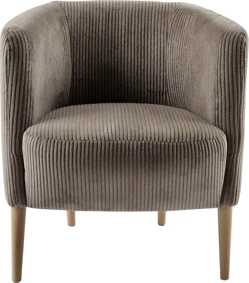 Fotel, szürkésbézs Taupe/bükk, ALIEN