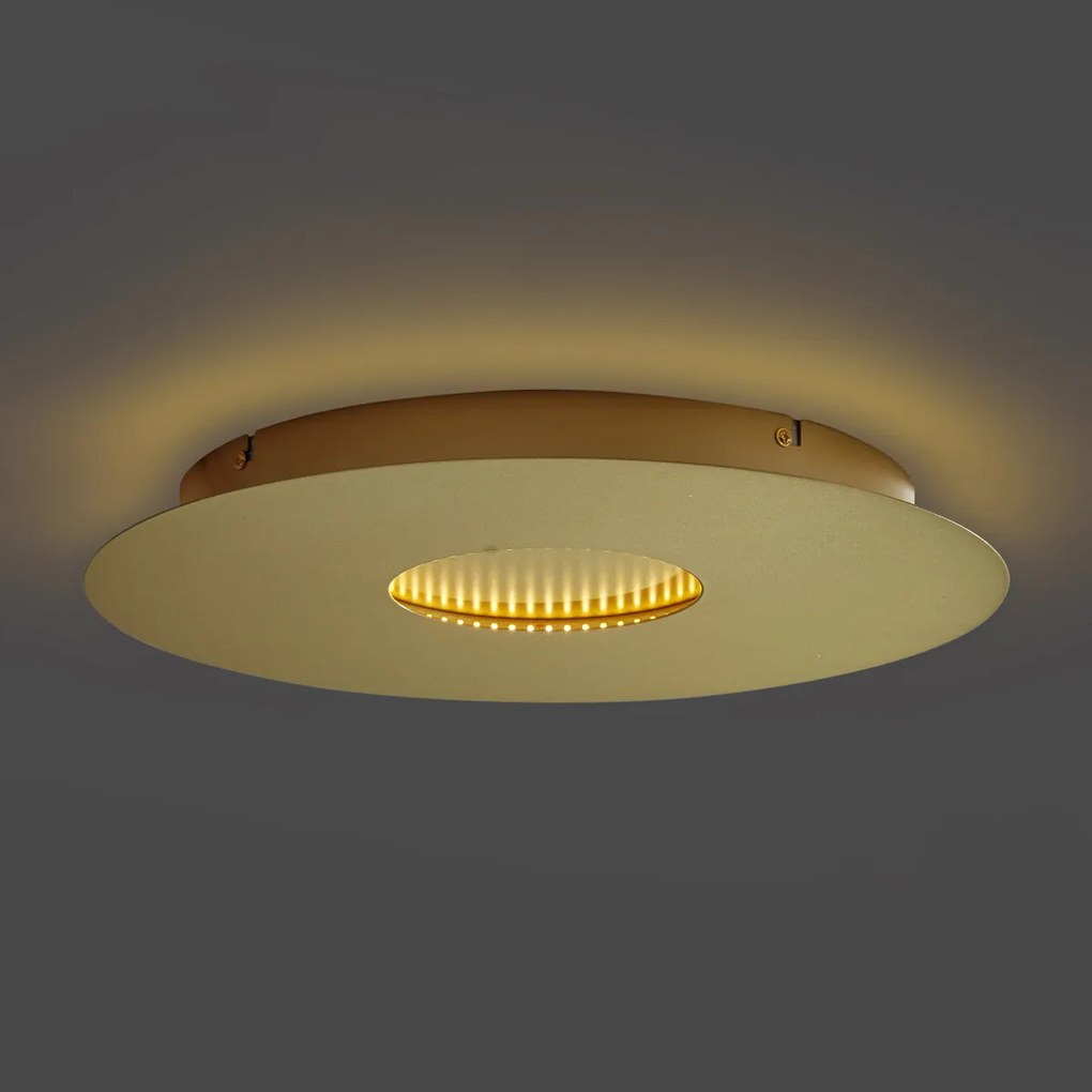 Modern mennyezeti lámpa arany 40 cm LED-del, 3 fokozatban szabályozható - Morning