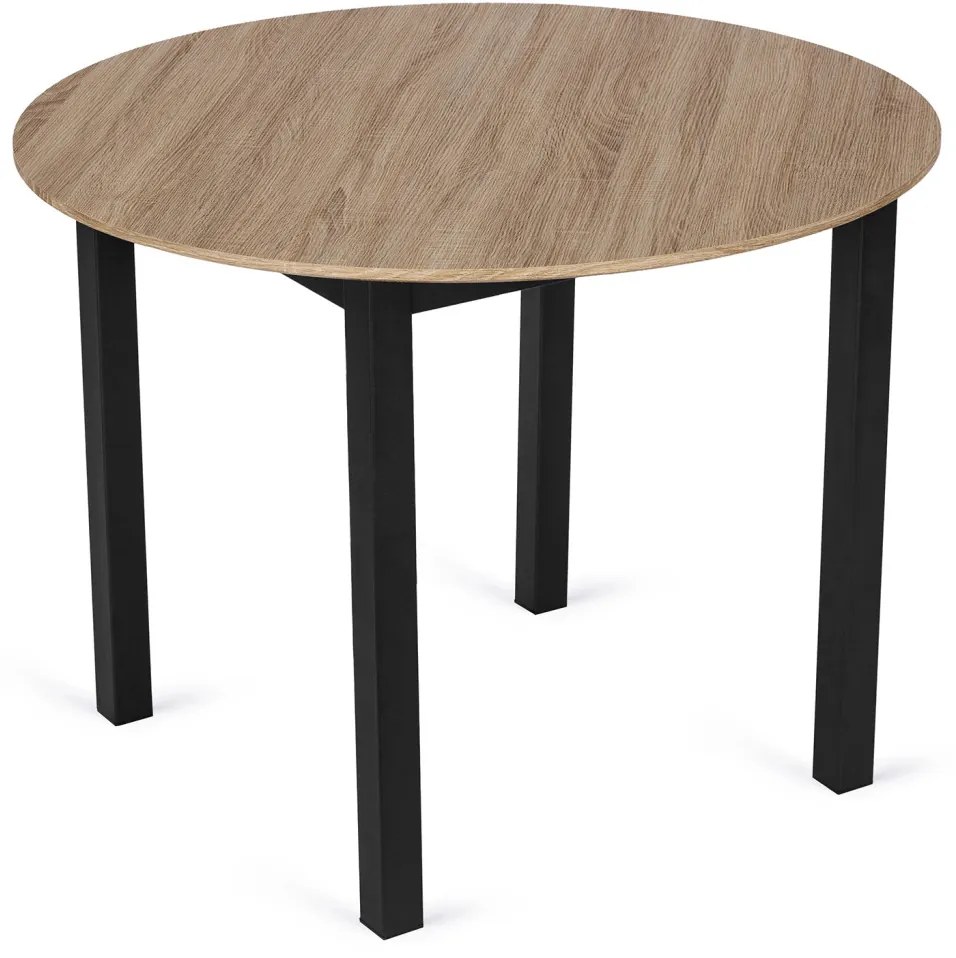 Kerek Étkezőasztal Sonoma Tölgy Színben. TEO 100 cm