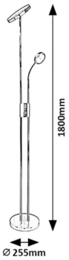 Rabalux 3240-LED Dimmelhető állólámpa OPHUS LED/18,5W/230V + LED/4,5W fekete