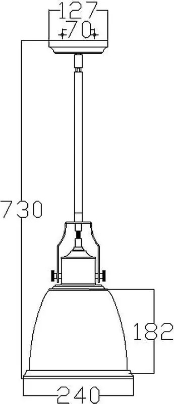 ELSTEAD FE-HOBSON-P-M-AB HOBSON Klasszikus Függesztett Lámpa Idős Réz E27 IP20
