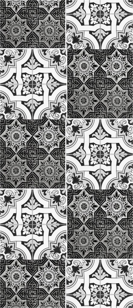 Fotótapéta Háló minták és csempék dísz 91x211 növény geometria +ragasztó