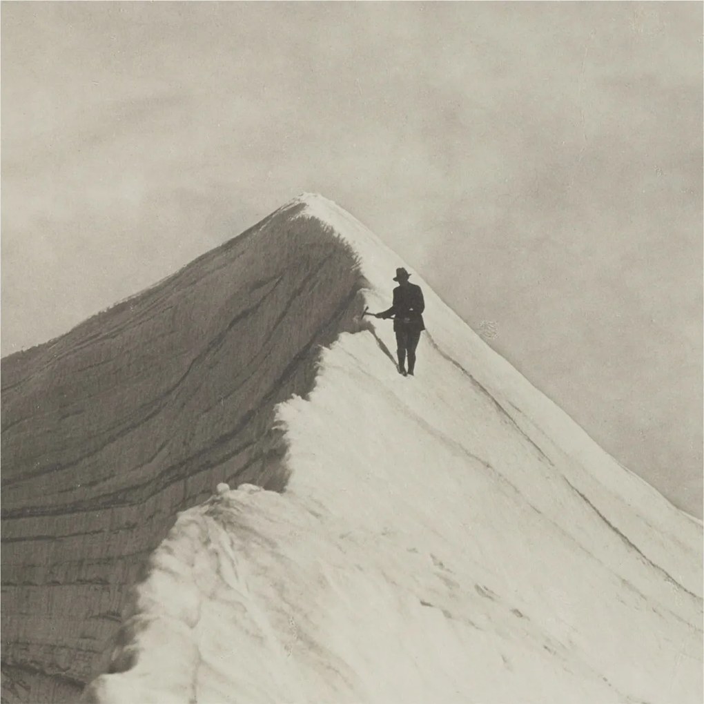 Divatos 3D Fali Tapéta Magányos hegymászó 250x250 ragasztóval