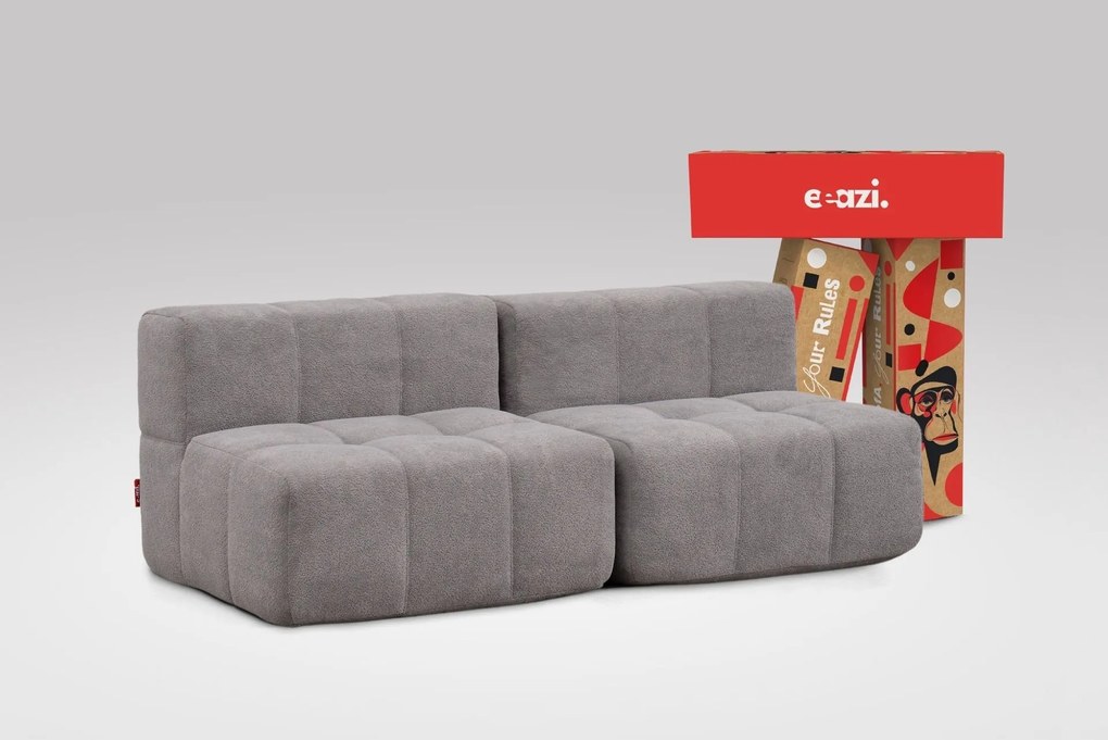 2 Teiliges Modulares Sofa – Grau